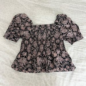 BB Dakota By Steve Madden Floral Peplum Top